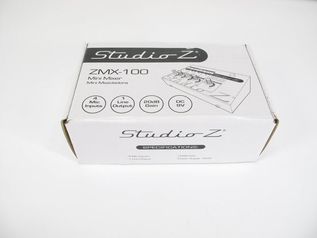 Studio Z ZMX - 100 4 Channel Line Input Mini HQ Audio 1/4" Microphone Mixer - ZeereeZ