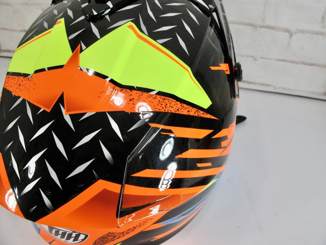 THH Helmets T710X Adult Off - Road Motorcycle Helmet - Assault Black/Orange Large - ZeereeZ