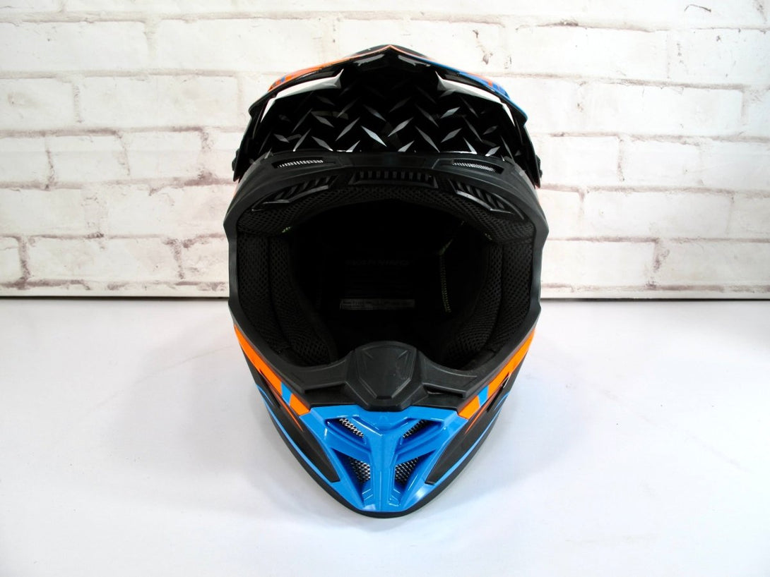 THH Helmets T710X Adult Off - Road Motorcycle Helmet - Assault Black/Orange Large - ZeereeZ