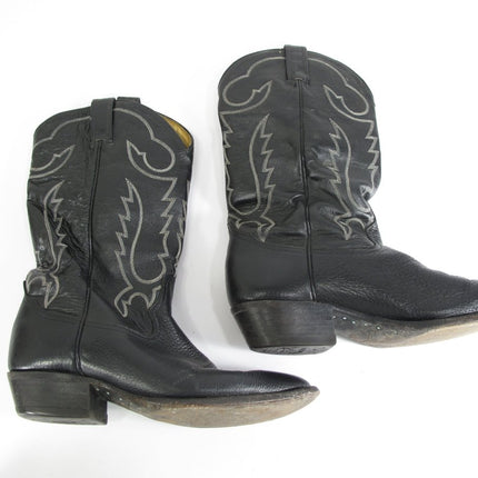 Tony Lama 5457 Mens Western Mid Calf Cowboy Boots Black 10.5 - ZeereeZ