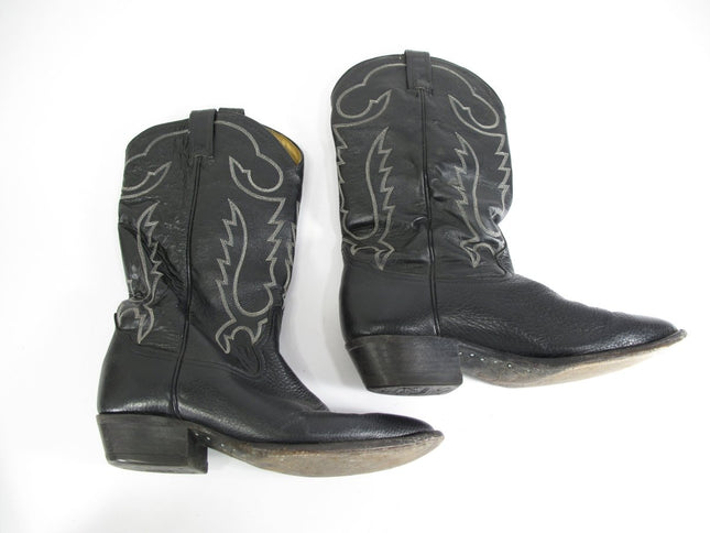 Tony Lama 5457 Mens Western Mid Calf Cowboy Boots Black 10.5 - ZeereeZ