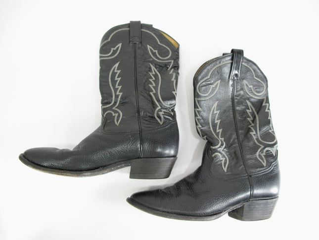 Tony Lama 5457 Mens Western Mid Calf Cowboy Boots Black 10.5 - ZeereeZ