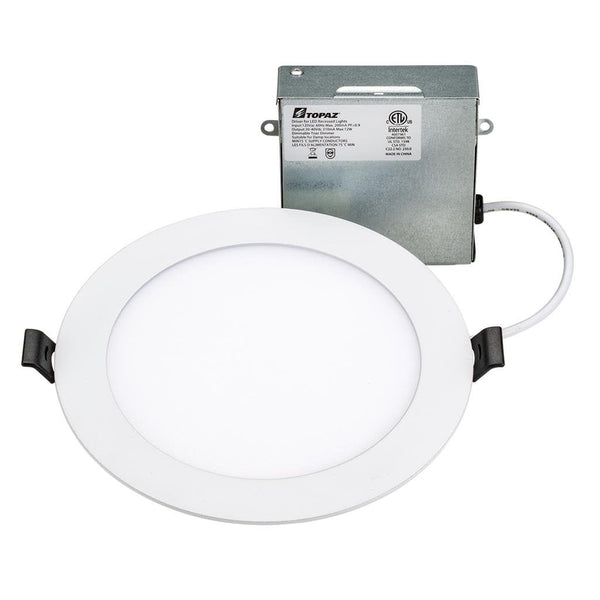 Topaz 70886 6" CCT Selectable, LED Slim Fit Recessed Downlight, 12W - ZeereeZ