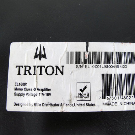 Triton Audio Monoblock Amplifier Class D 1000W EL10001 1 Channel Car Amplifier - ZeereeZ