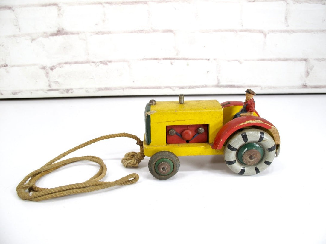 Tumick Gemla Vintage Wooden Toy Tractor Sweden - ZeereeZ