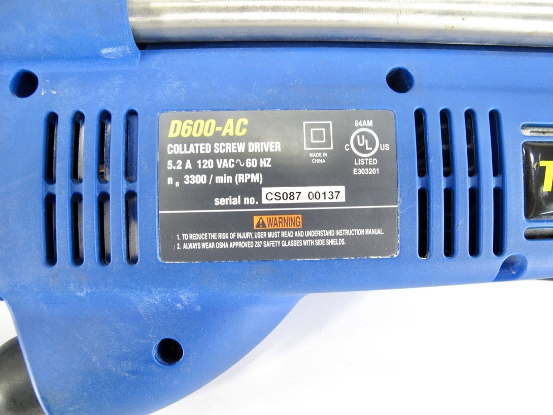 TyRex D600 - AC Hand Held Collated Flooring Screw Driver Gun - ZeereeZ