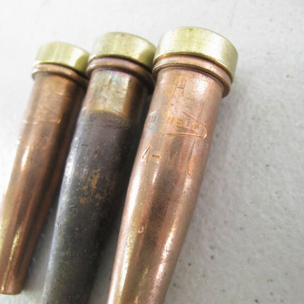 Uniweld Lot of Three 4 - VVC Cutting Torch Tips 3 Total - ZeereeZ