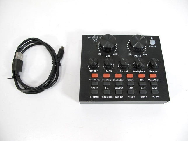 V8 Audio USB Phone/Computer Microphone Webcast Live Sound Card - ZeereeZ