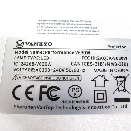 Vankyo Performance V630W 1080p Full HD Video Projector - ZeereeZ