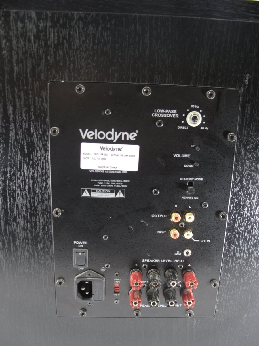 Velodyne DEQ 10R BG Digital EQ Powered 10 Inch Home Theater Subwoofer - ZeereeZ