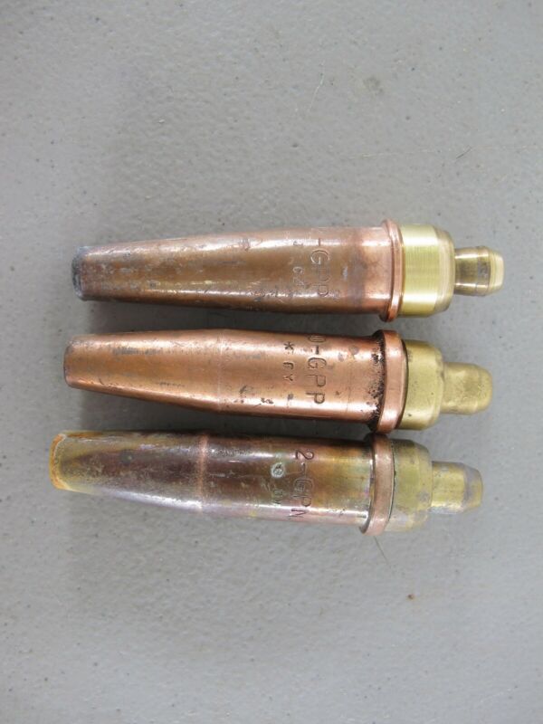 Victor 2 - GPP 2 - GPN 0 - GPP Lot of 3 Cutting Torch Tips - ZeereeZ