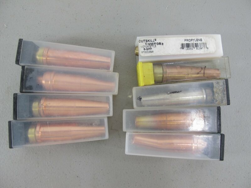 Victor 3 - 1 - 101 5 - GPP 3 - GPP 4 - GPN Lot of 9 Torch Tips - ZeereeZ