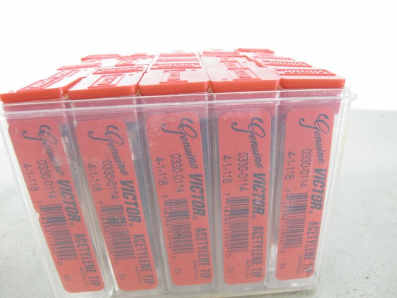 Victor 4 - 1 - 118 Size 4 Cutting/Gouging Torch Acetylene Torch Tips Lot of 25 New - ZeereeZ