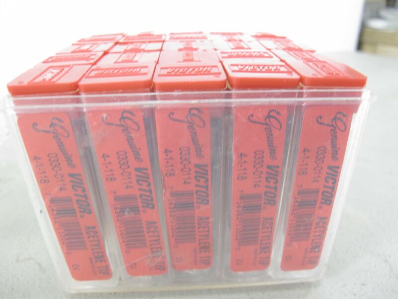 Victor 4 - 1 - 118 Size 4 Cutting/Gouging Torch Acetylene Torch Tips Lot of 25 New - ZeereeZ