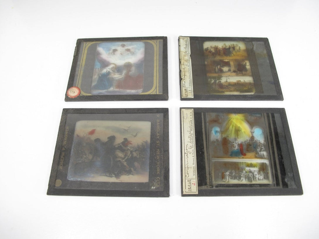 Victorian Era Magic Lantern Bible Stories 44 Slides Joseph Wagner NYC - ZeereeZ