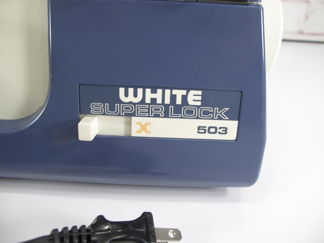 White Super Lock 503 Overlocking Serger Sewing Machine w/ Footpedal - ZeereeZ