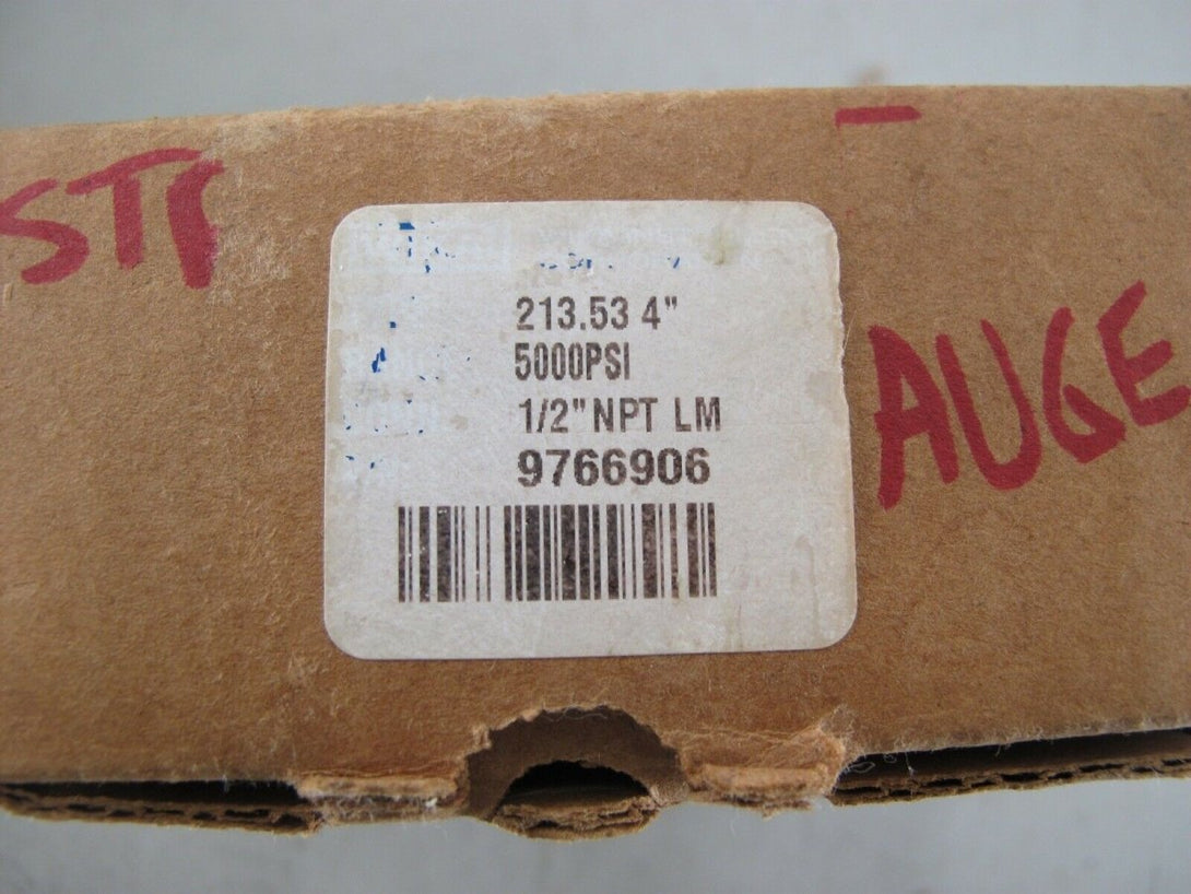 Wika 9766906 4" 213.53 5000 PSI Bourdon Tube Gauge Crimped Ring Stainless Steel - ZeereeZ
