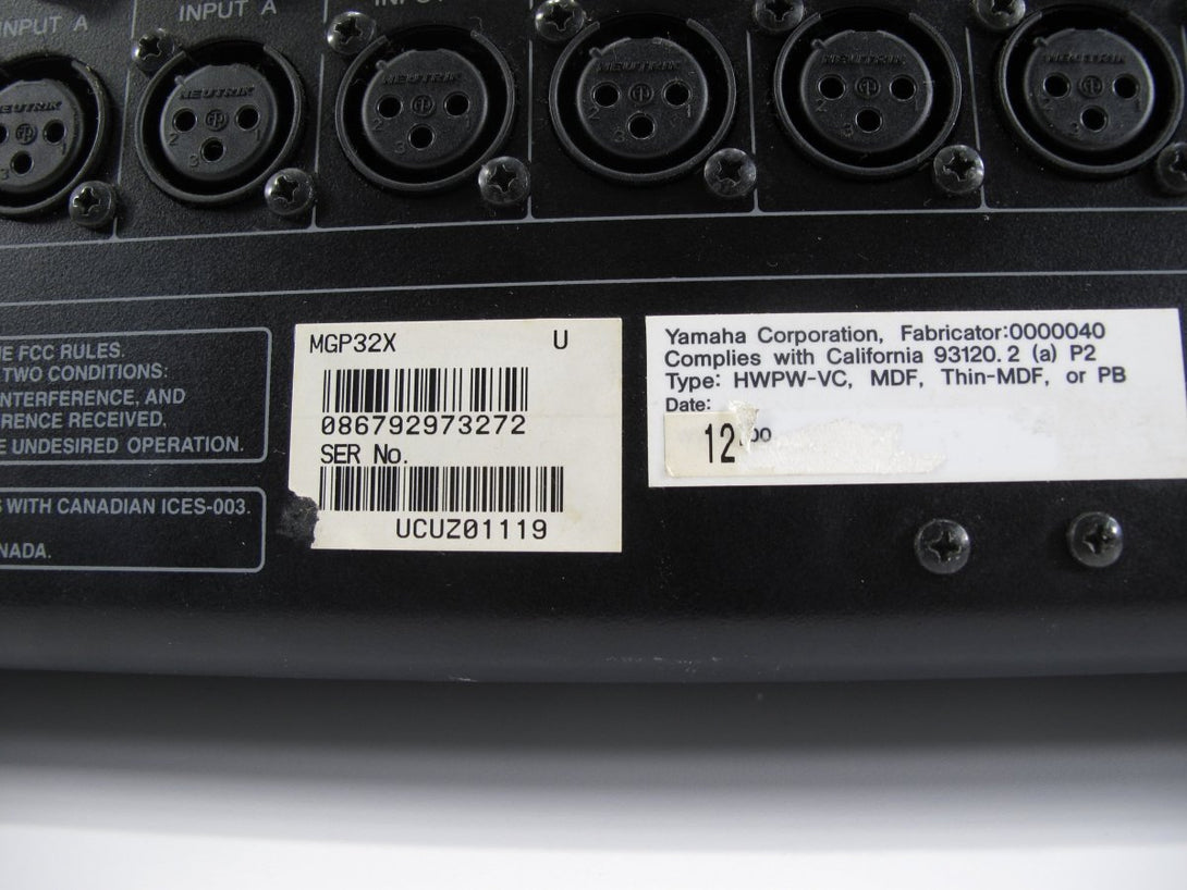 Yamaha MGP32X 32 Channel 4 Bus Professional Mixer w/ Built in Effects / USB Connectivity - ZeereeZ