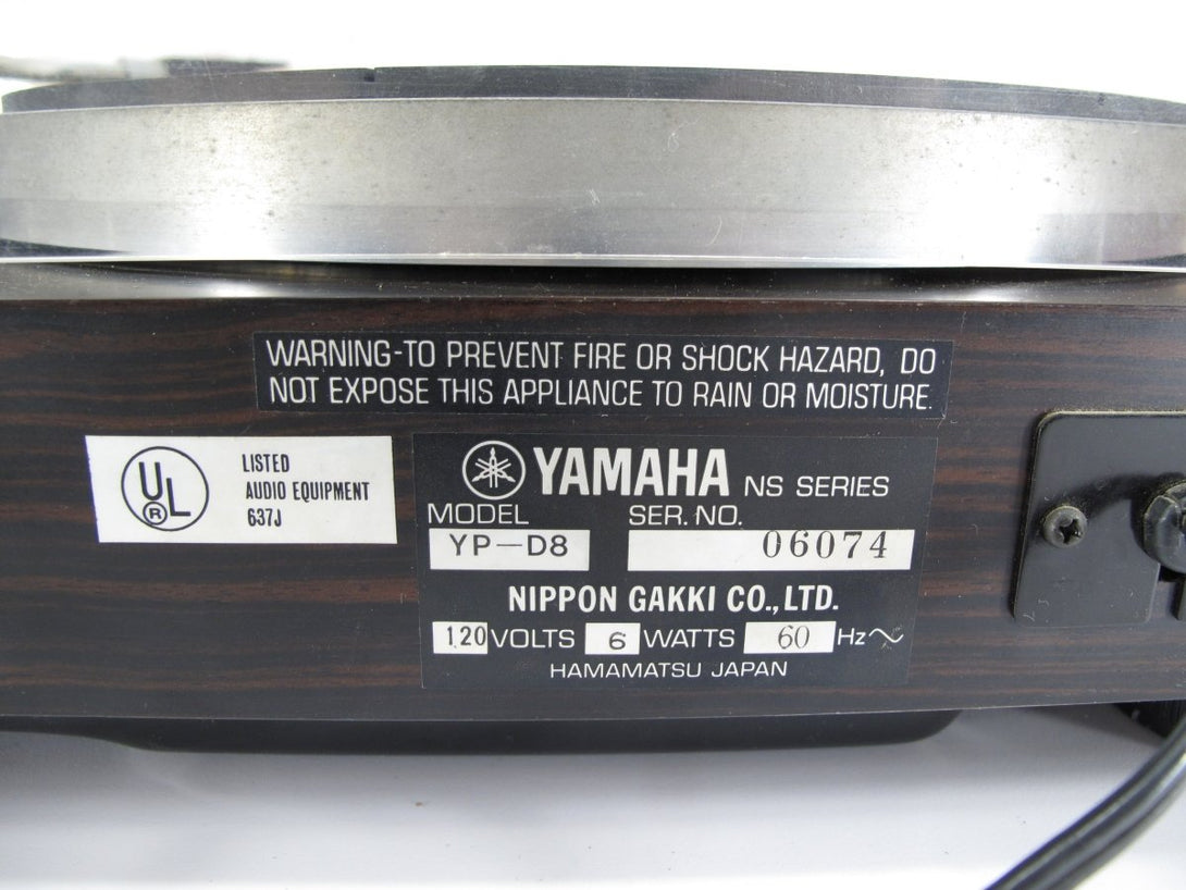 Yamaha YP - D8 Rare Vintage Direct Drive Turntable Record Player w/ AT3482P - ZeereeZ
